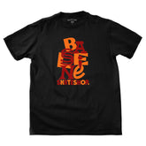 Baseline - New Stacked Logo Tee (Black/Red & Orange)